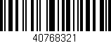 Código de barras (EAN, GTIN, SKU, ISBN): '40768321'
