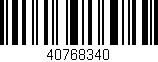 Código de barras (EAN, GTIN, SKU, ISBN): '40768340'