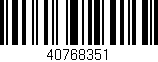 Código de barras (EAN, GTIN, SKU, ISBN): '40768351'