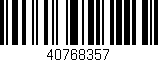 Código de barras (EAN, GTIN, SKU, ISBN): '40768357'