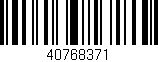 Código de barras (EAN, GTIN, SKU, ISBN): '40768371'