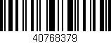 Código de barras (EAN, GTIN, SKU, ISBN): '40768379'