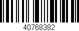 Código de barras (EAN, GTIN, SKU, ISBN): '40768382'