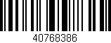 Código de barras (EAN, GTIN, SKU, ISBN): '40768386'
