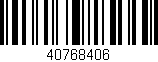 Código de barras (EAN, GTIN, SKU, ISBN): '40768406'