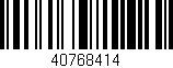 Código de barras (EAN, GTIN, SKU, ISBN): '40768414'