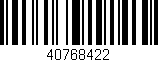 Código de barras (EAN, GTIN, SKU, ISBN): '40768422'
