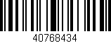 Código de barras (EAN, GTIN, SKU, ISBN): '40768434'