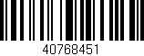 Código de barras (EAN, GTIN, SKU, ISBN): '40768451'