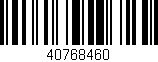 Código de barras (EAN, GTIN, SKU, ISBN): '40768460'