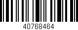 Código de barras (EAN, GTIN, SKU, ISBN): '40768464'