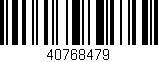 Código de barras (EAN, GTIN, SKU, ISBN): '40768479'