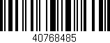 Código de barras (EAN, GTIN, SKU, ISBN): '40768485'