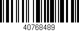 Código de barras (EAN, GTIN, SKU, ISBN): '40768489'