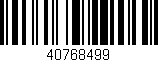 Código de barras (EAN, GTIN, SKU, ISBN): '40768499'