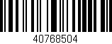 Código de barras (EAN, GTIN, SKU, ISBN): '40768504'