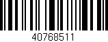 Código de barras (EAN, GTIN, SKU, ISBN): '40768511'
