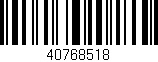 Código de barras (EAN, GTIN, SKU, ISBN): '40768518'