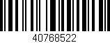 Código de barras (EAN, GTIN, SKU, ISBN): '40768522'