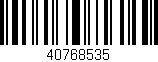 Código de barras (EAN, GTIN, SKU, ISBN): '40768535'