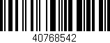 Código de barras (EAN, GTIN, SKU, ISBN): '40768542'