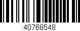 Código de barras (EAN, GTIN, SKU, ISBN): '40768548'