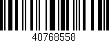 Código de barras (EAN, GTIN, SKU, ISBN): '40768558'