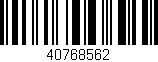 Código de barras (EAN, GTIN, SKU, ISBN): '40768562'
