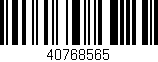Código de barras (EAN, GTIN, SKU, ISBN): '40768565'