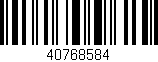 Código de barras (EAN, GTIN, SKU, ISBN): '40768584'