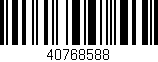 Código de barras (EAN, GTIN, SKU, ISBN): '40768588'