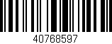 Código de barras (EAN, GTIN, SKU, ISBN): '40768597'