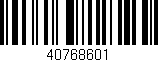 Código de barras (EAN, GTIN, SKU, ISBN): '40768601'