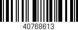 Código de barras (EAN, GTIN, SKU, ISBN): '40768613'