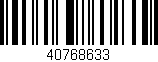 Código de barras (EAN, GTIN, SKU, ISBN): '40768633'
