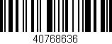 Código de barras (EAN, GTIN, SKU, ISBN): '40768636'