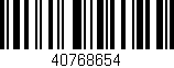 Código de barras (EAN, GTIN, SKU, ISBN): '40768654'