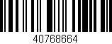 Código de barras (EAN, GTIN, SKU, ISBN): '40768664'