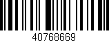 Código de barras (EAN, GTIN, SKU, ISBN): '40768669'