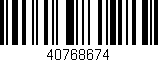 Código de barras (EAN, GTIN, SKU, ISBN): '40768674'