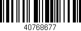 Código de barras (EAN, GTIN, SKU, ISBN): '40768677'