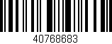 Código de barras (EAN, GTIN, SKU, ISBN): '40768683'
