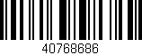 Código de barras (EAN, GTIN, SKU, ISBN): '40768686'