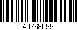 Código de barras (EAN, GTIN, SKU, ISBN): '40768699'