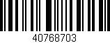 Código de barras (EAN, GTIN, SKU, ISBN): '40768703'