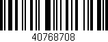 Código de barras (EAN, GTIN, SKU, ISBN): '40768708'