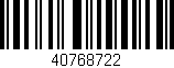 Código de barras (EAN, GTIN, SKU, ISBN): '40768722'