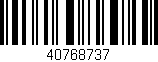 Código de barras (EAN, GTIN, SKU, ISBN): '40768737'