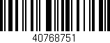 Código de barras (EAN, GTIN, SKU, ISBN): '40768751'