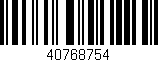 Código de barras (EAN, GTIN, SKU, ISBN): '40768754'